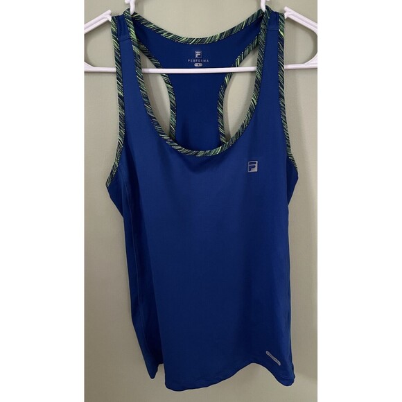Fila Performa Women's Activewear Tank Top Blue/Green Size Small - Picture 1 of 5